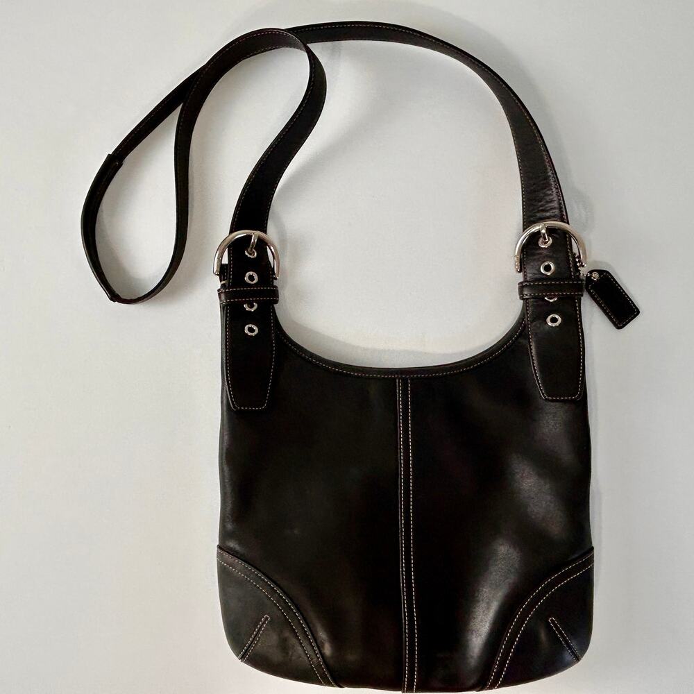 Vintage Coach Purse Soho Slim Hippie Crossbody Bag Y2K Black Style 9549